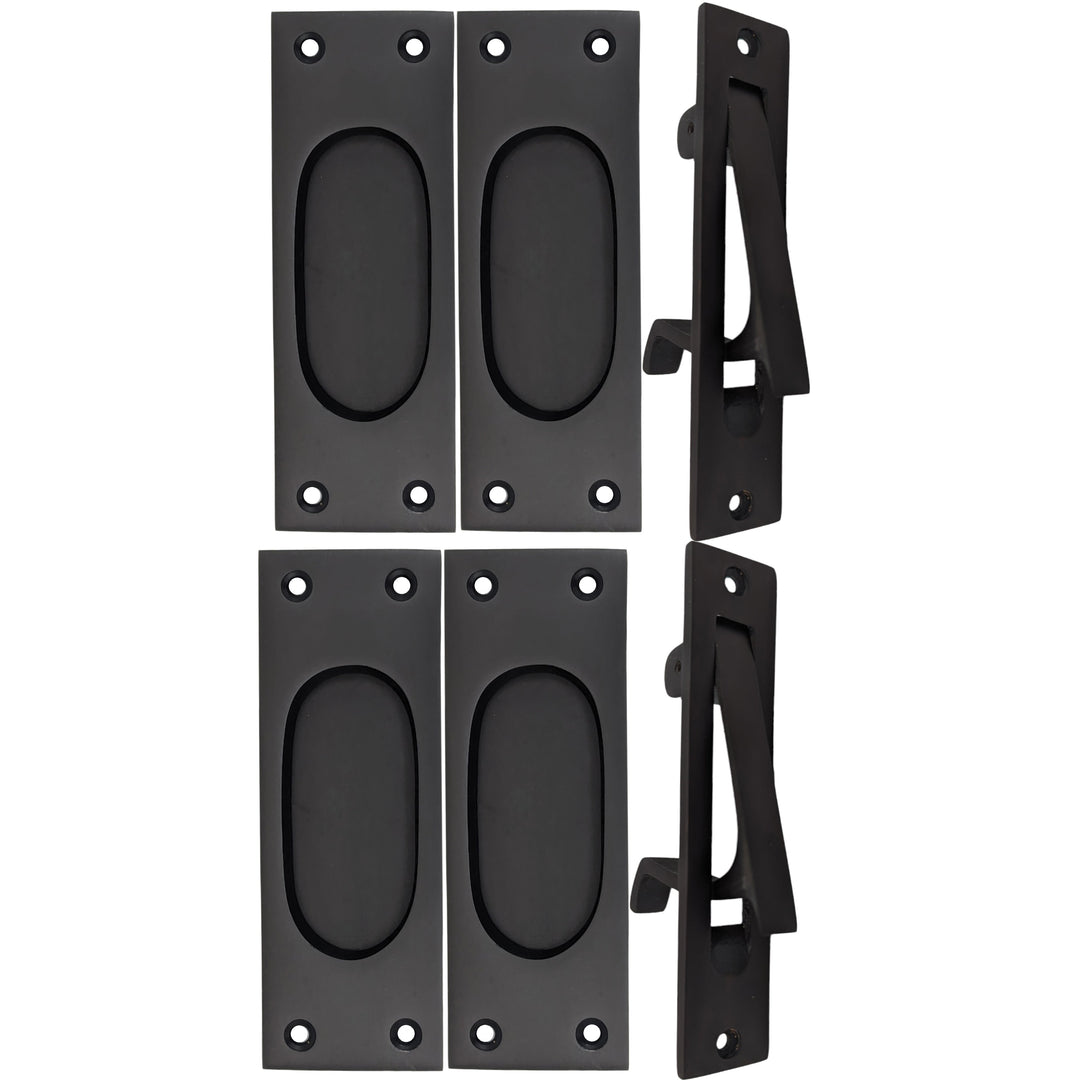 Traditional Rectangular Pocket Door Set (Several Finishes Available) COPPER MOUNTAIN HARDWARE