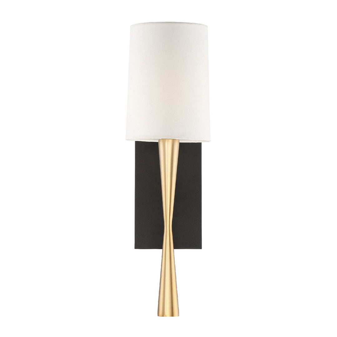 Crystorama Crystorama Trenton 1 Light Aged Brass + Black Forged Sconce