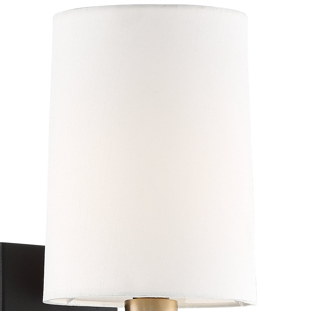 Crystorama Crystorama Trenton 1 Light Aged Brass + Black Forged Sconce