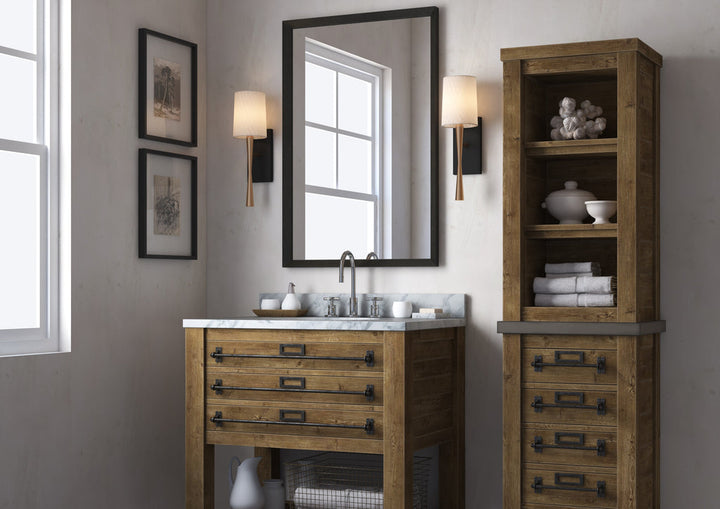 Crystorama Crystorama Trenton 1 Light Aged Brass + Black Forged Sconce