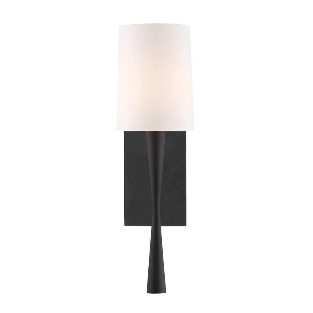Crystorama Crystorama Trenton 1 Light Black Forged Sconce