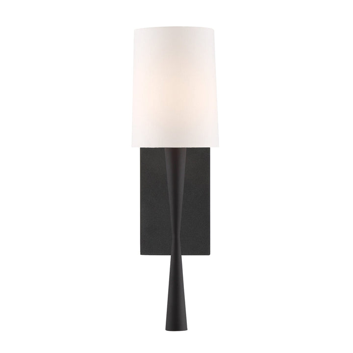 Crystorama Crystorama Trenton 1 Light Black Forged Sconce
