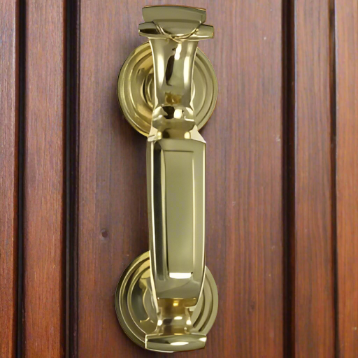 8 Inch (5 1/2 Inch c-c) Tall Traditional Doctor's Door (Polished Brass Finish) Copper Mountain Hardware