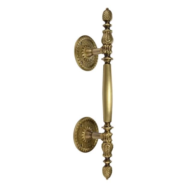 13 Inch Large Solid Brass Heavy Duty Door Pull (Antique Brass Finish) COPPER MOUNTAIN HARDWARE