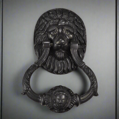 7 1/2 Inch (3 3/4 Inch c-c) Large Ornate Lion Door Knocker (Oil Rubbed Bronze Finish) COPPER MOUNTAIN HARDWARE