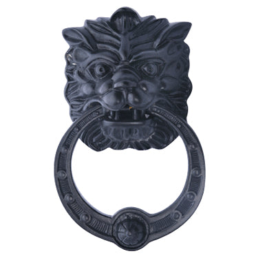 Regal Lion 8 3/8 Inch Brass Door Knocker (Several Finishes Available) COPPER MOUNTAIN HARDWARE