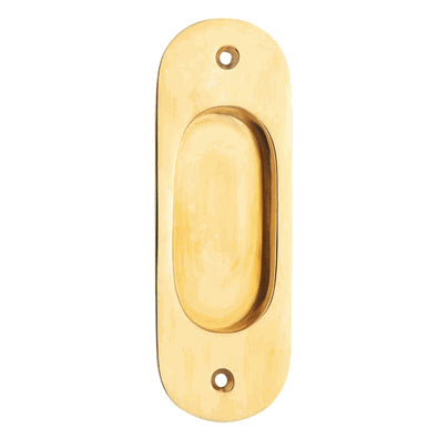5 Inch Traditional Oval Pocket Door Pull (Several Finishes Available)
