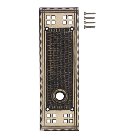 Arts & Crafts Style Solid Brass Backplate (Several Finishes Available)