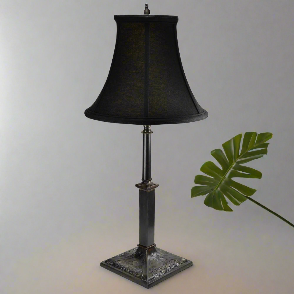 21 Inch Solid Brass French Table Lamp (Oil Rubbed Bronze Base) COPPER MOUNTAIN HARDWARE