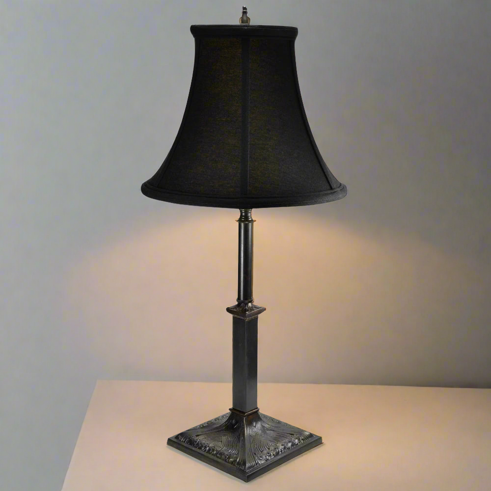 21 Inch Solid Brass French Table Lamp (Oil Rubbed Bronze Base) COPPER MOUNTAIN HARDWARE