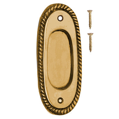 5 Inch Solid Brass Georgian Roped Pull