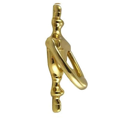 5 7/8 Inch (4 Inch c-c) Solid Brass Traditional Door Knocker (Polished Brass Finish) COPPER MOUNTAIN HARDWARE