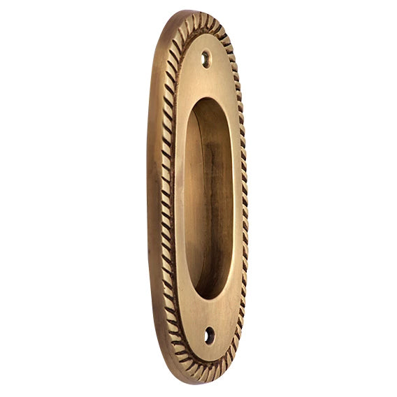 5 Inch Solid Brass Georgian Roped Pull