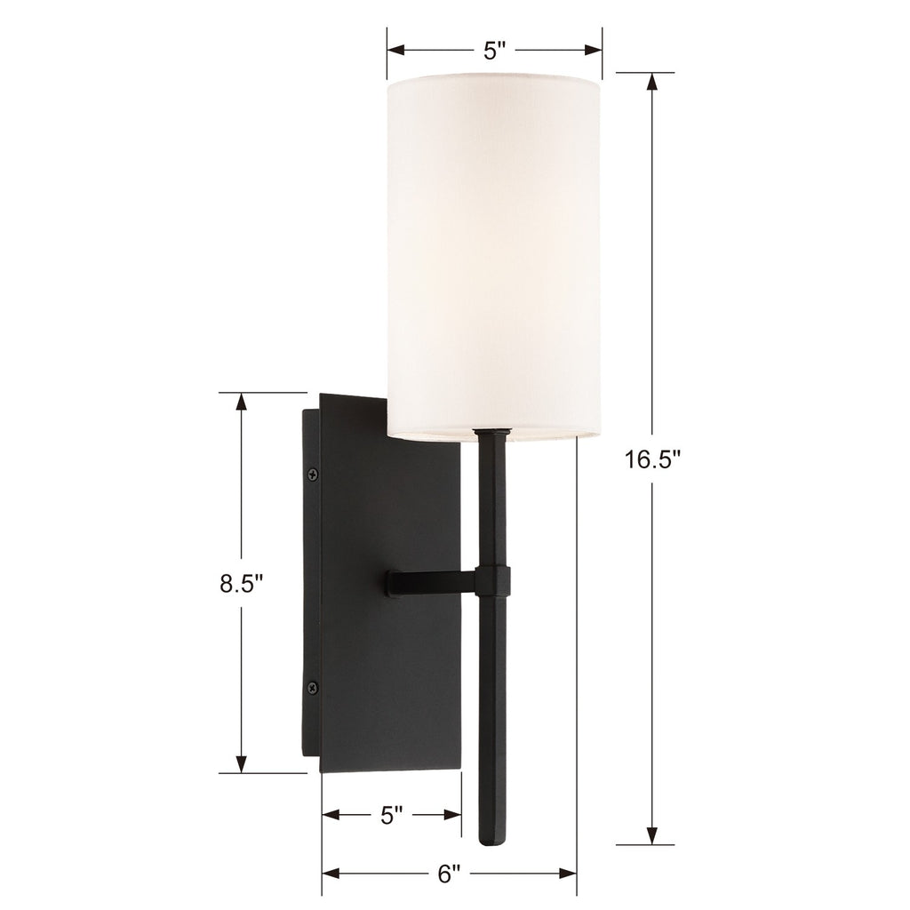 Crystorama Crystorama Veronica 1 Light Black Forged Sconce