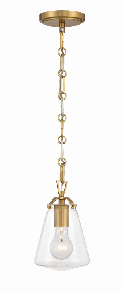Crystorama Crystorama Voss 1 Light Luxe Gold Mini Pendant