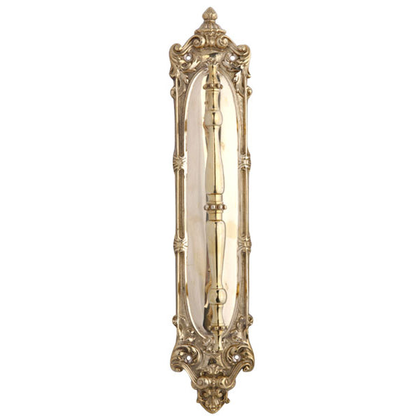 14 1/2 Inch Solid Brass Victorian Pull Plate COPPER MOUNTAIN HARDWARE