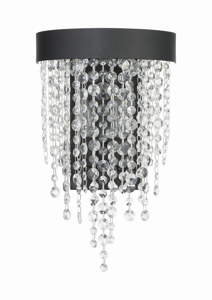 Crystorama Crystorama Winham 2 Light Black Forged Sconce