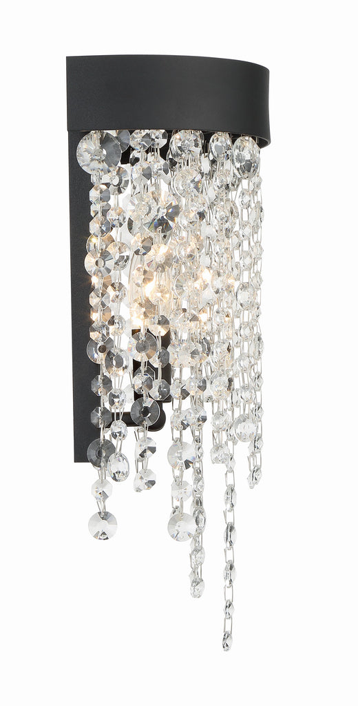 Crystorama Crystorama Winham 2 Light Black Forged Sconce