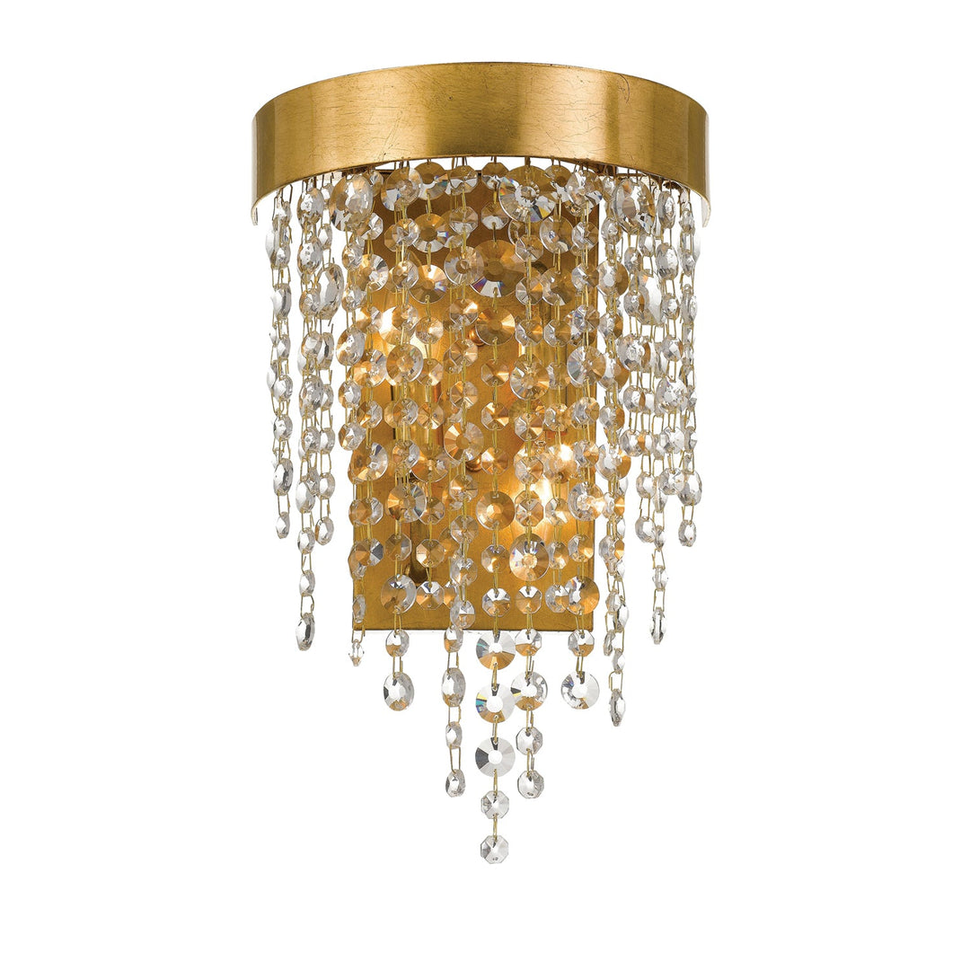 Crystorama Crystorama Winham 2 Light Antique Gold Crystal Sconce