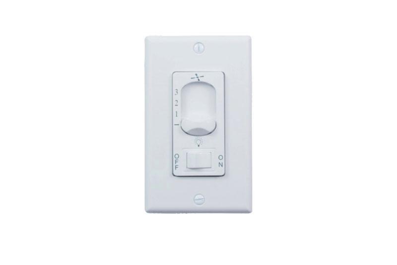 Dual Fan Light Wall Control WHITE Wind River