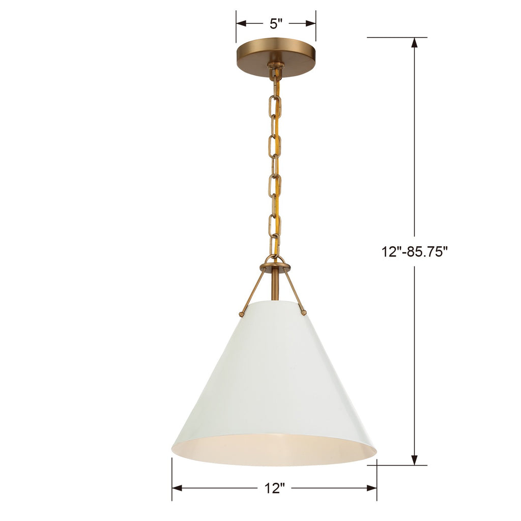 Crystorama Crystorama Xavier 1 Light Vibrant Gold Mini Pendant