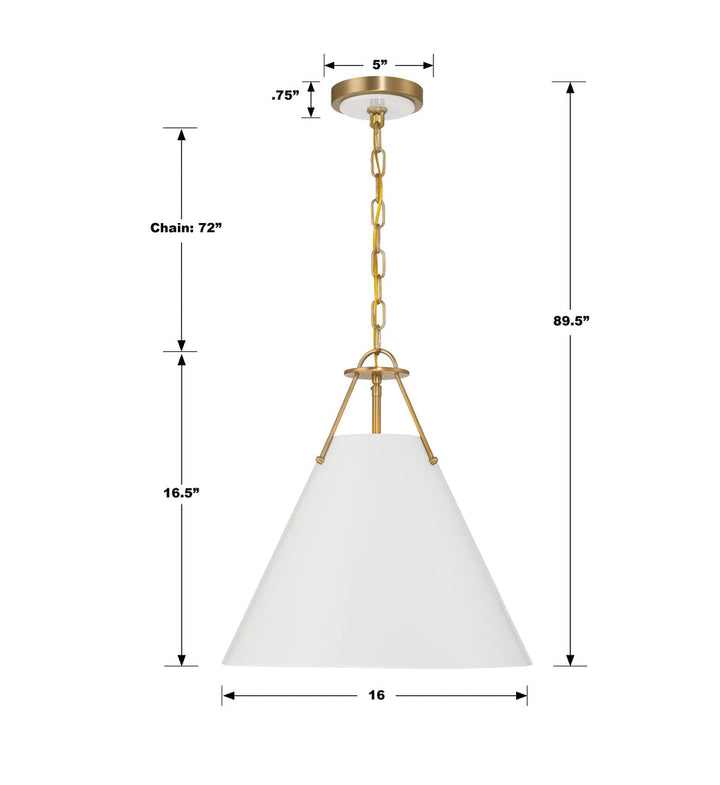 Crystorama Crystorama Xavier 3 Light Vibrant Gold Pendant