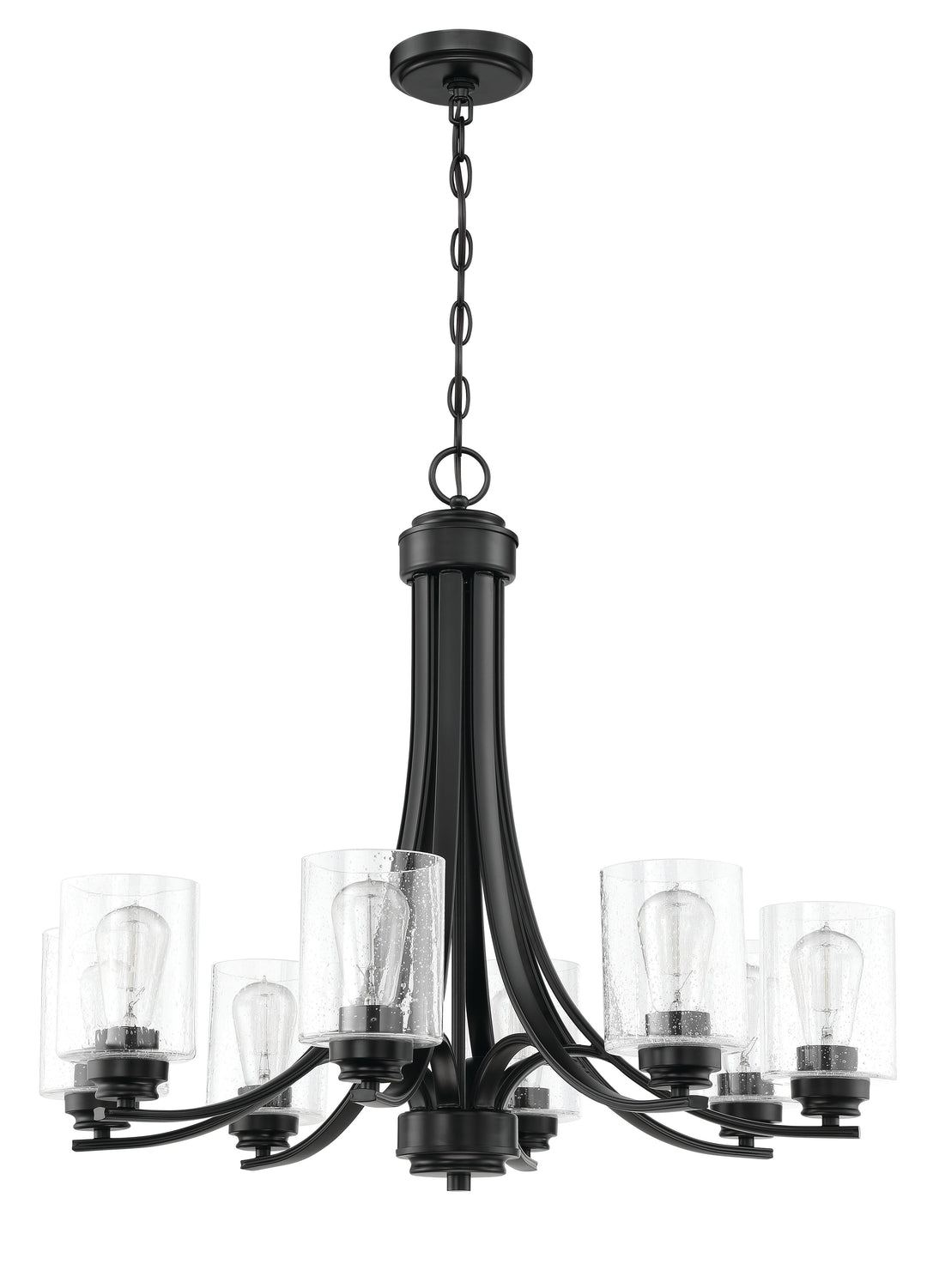 Bolden 8 Light Chandelier in Flat Black CRAFTMADE