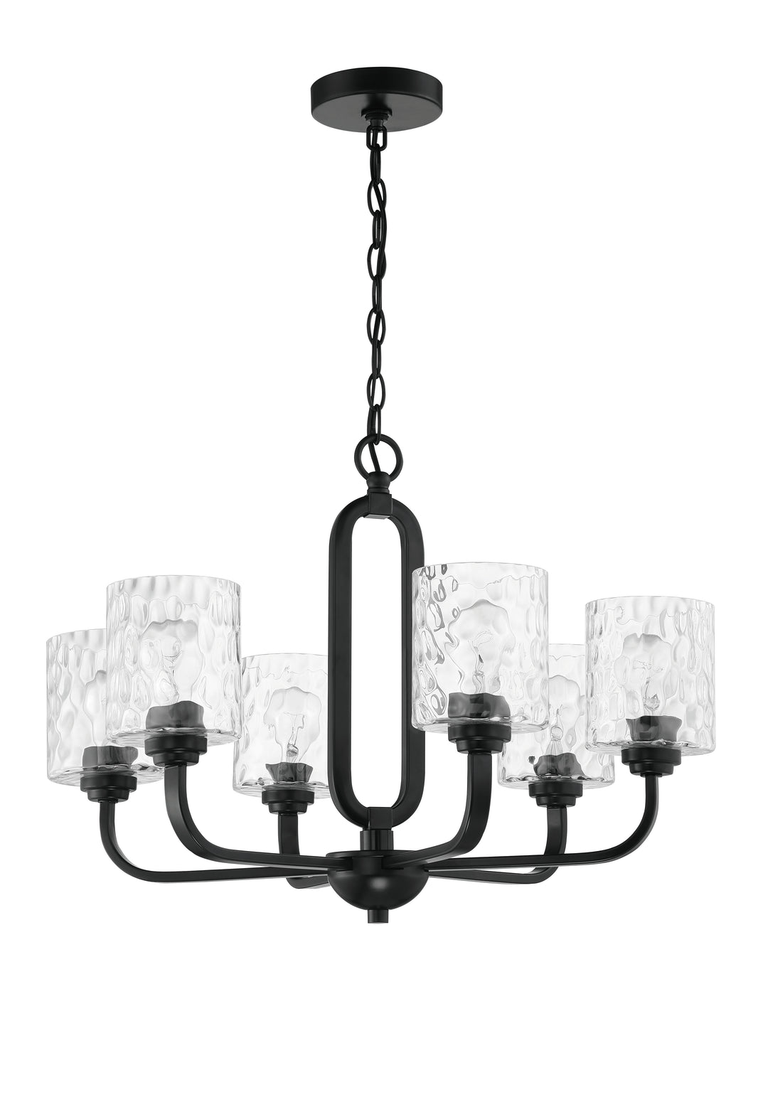 Collins 6 Light Chandelier in Flat Black CRAFTMADE