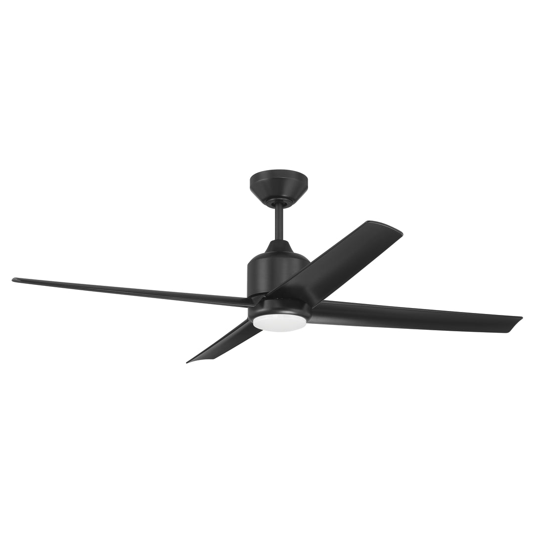 52" Quell Fan, Flat Black Finish, Flat Black Blades. LED Light, WIFI and Control Included CRAFTMADE