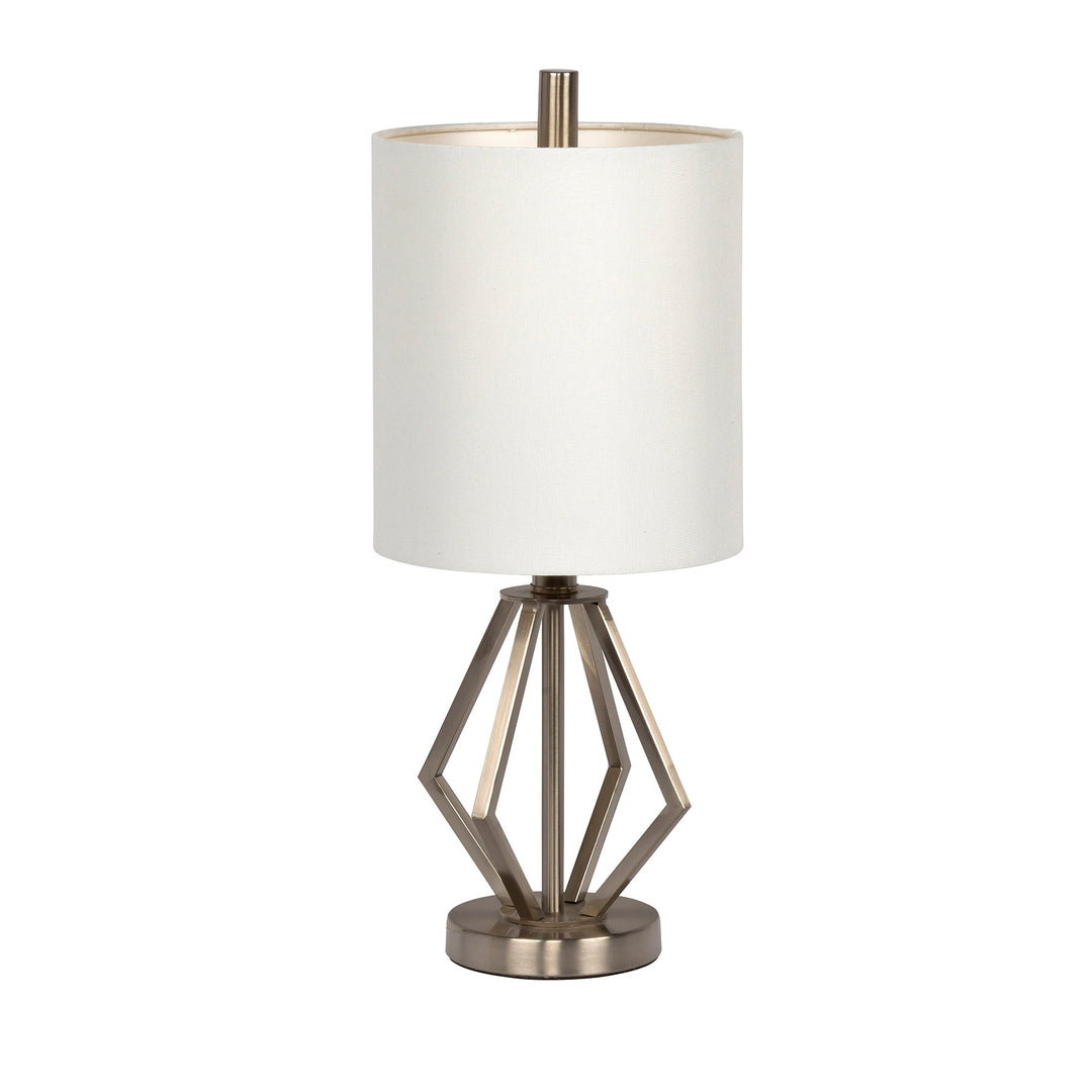 1 Light Metal Base Table Lamp in Brushed Polished Nickel CRAFTMADE