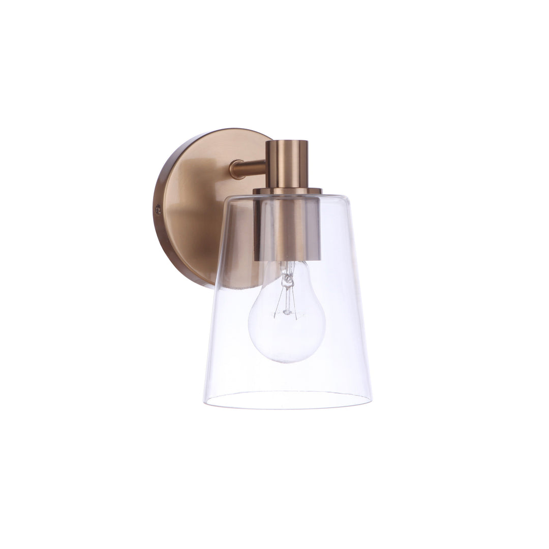 Emilio 1 Light Wall Sconce in Satin Brass CRAFTMADE