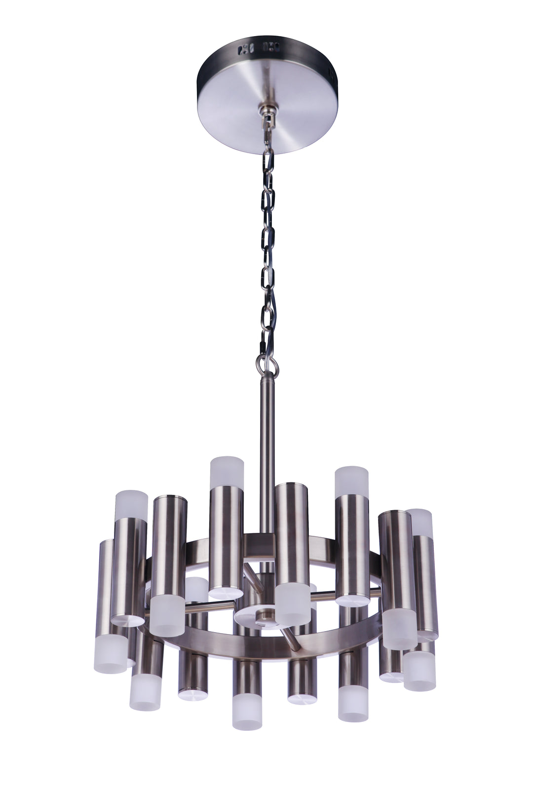 Simple Lux 16 Light LED Chandelier in Brushed Polished Nickel CRAFTMADE