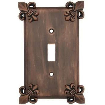 Fleur-De-Lis Wall Plate (Antique Copper Finish) ANNE AT HOME