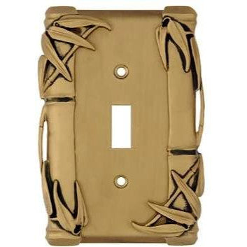 Bamboo Style Wall Plate (Antique Brass Gold Finish) ANNE AT HOME