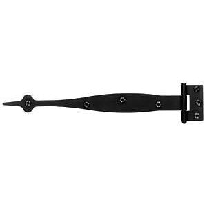 9 Inch Cast Iron Strap Hinge: Pair of Black Matte Iron Strap Hinges (Offset) ACORN MANUFACTURING