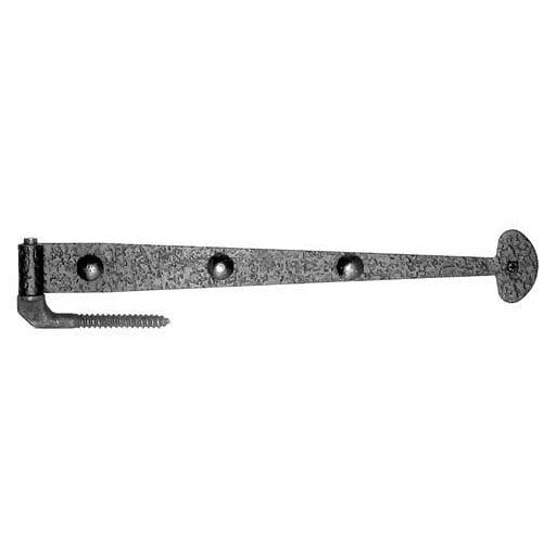 18 7/8 Inch Rough Iron Bean Strap Hinge (Matte Black Finish) ACORN MANUFACTURING