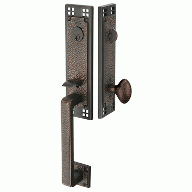 Arts & Crafts Style Tubular Latch Entryway Set (Oil Rubbed Bronze Finish) EMTEK