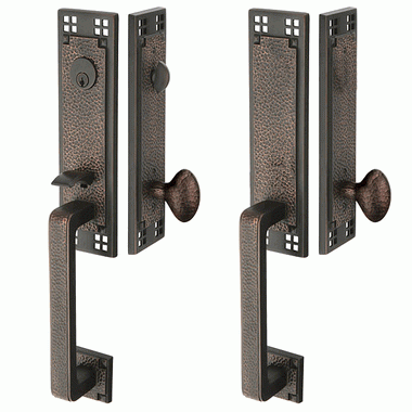 Arts & Crafts Style Tubular Latch Entryway Set (Oil Rubbed Bronze Finish) EMTEK