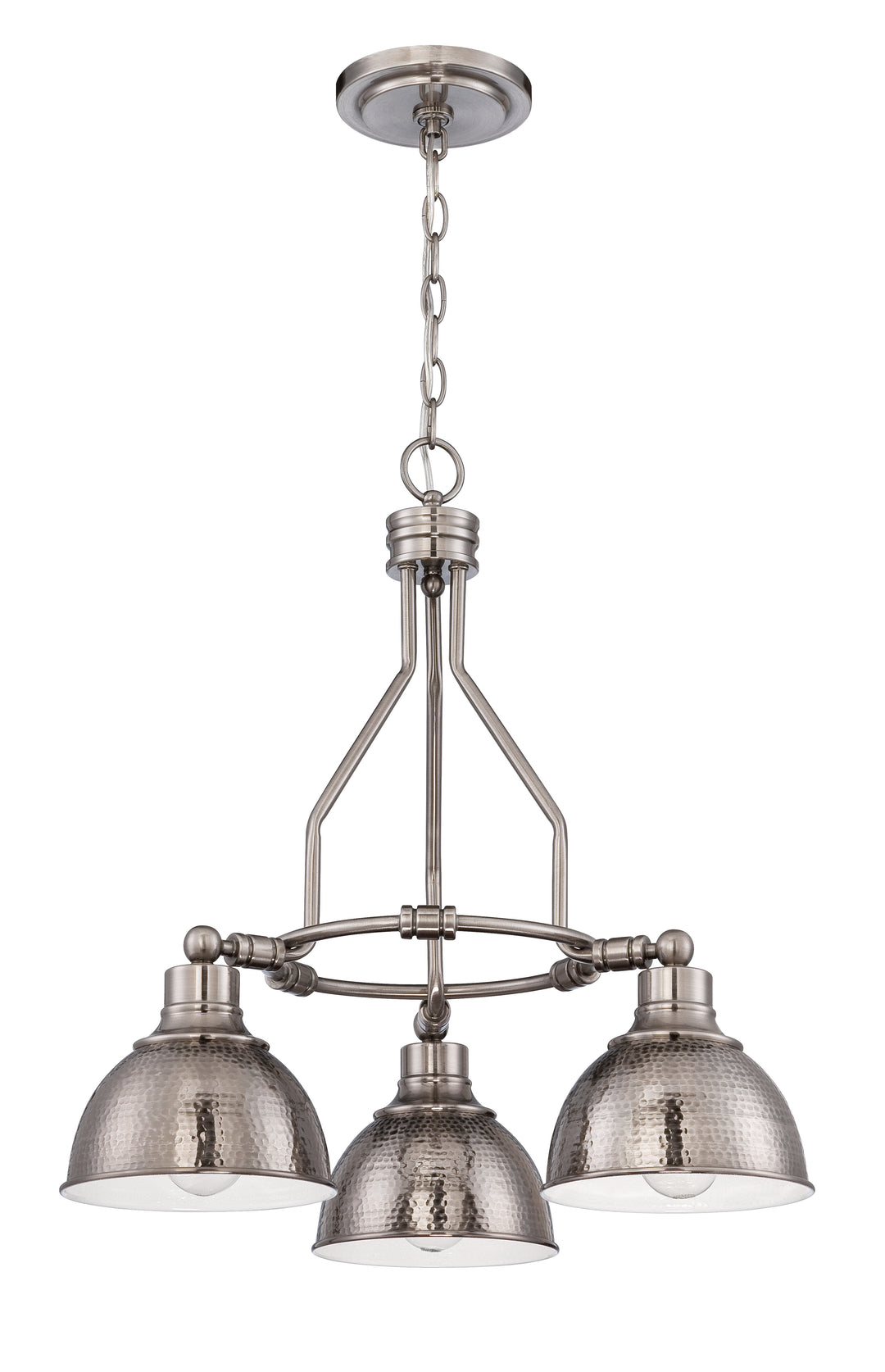 Timarron 3 Light Down Chandelier in Antique Nickel CRAFTMADE