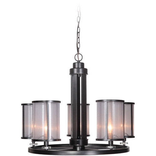 Danbury 5 Light Chandelier in Matte Black CRAFTMADE