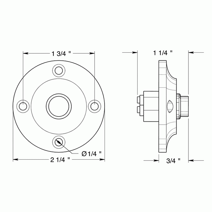 2 1/3 Inch Contemporary Push Button Door Bell (Antique Brass Finish) DELTANA