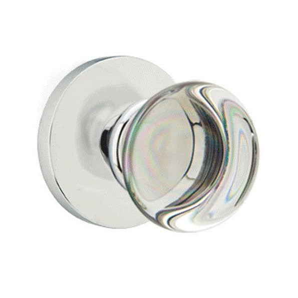 Providence Crystal Emtek Door Knob Set With Disc Rosette EMTEK