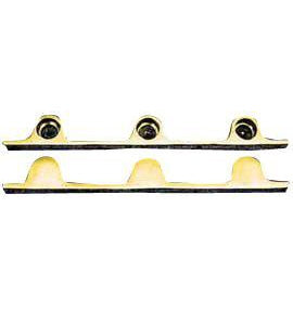 Pair Solid Brass Security Triple Push Bar Bracket Ends COPPER MOUNTAIN HARDWARE