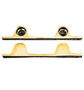 COPPER MOUNTAIN HARDWARE Pair Solid Brass Security Double Push Bar Bracket Ends Polished Brass