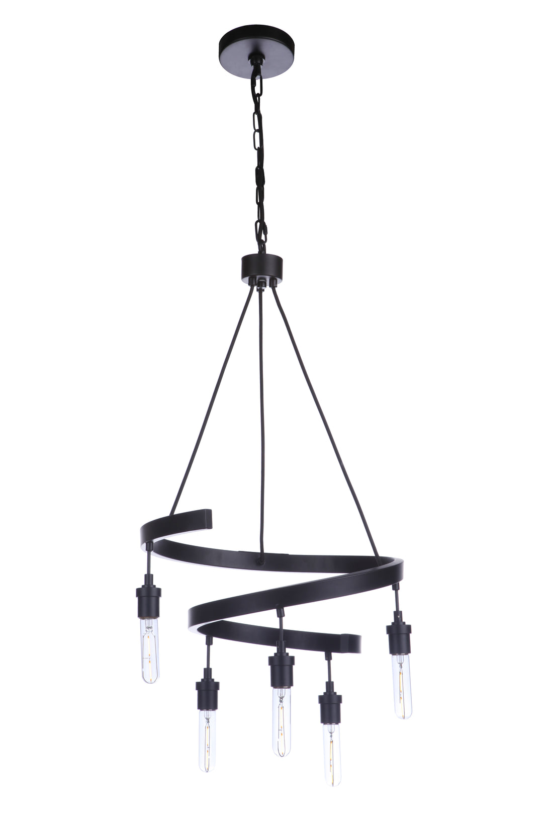 Tranquil 5 Light Chandelier in Flat Black CRAFTMADE