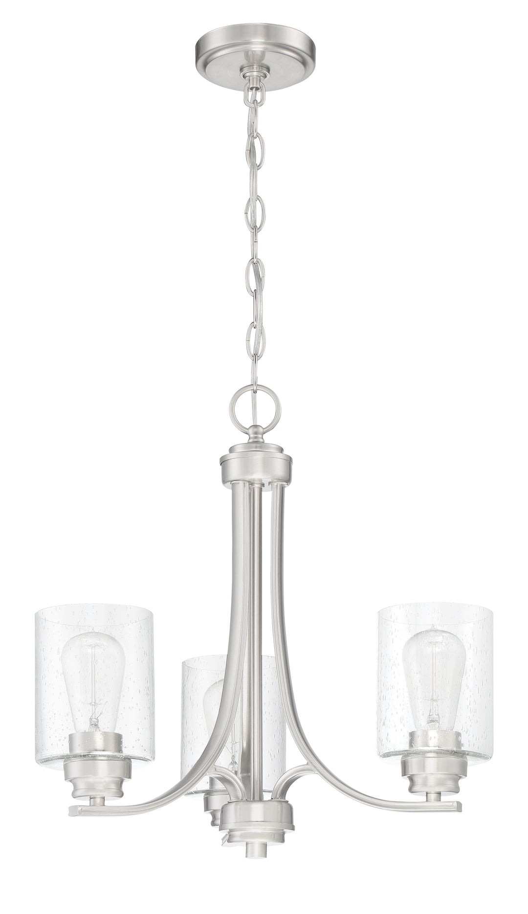 Bolden 3 Light Chandelier in Brushed Polished Nickel CRAFTMADE