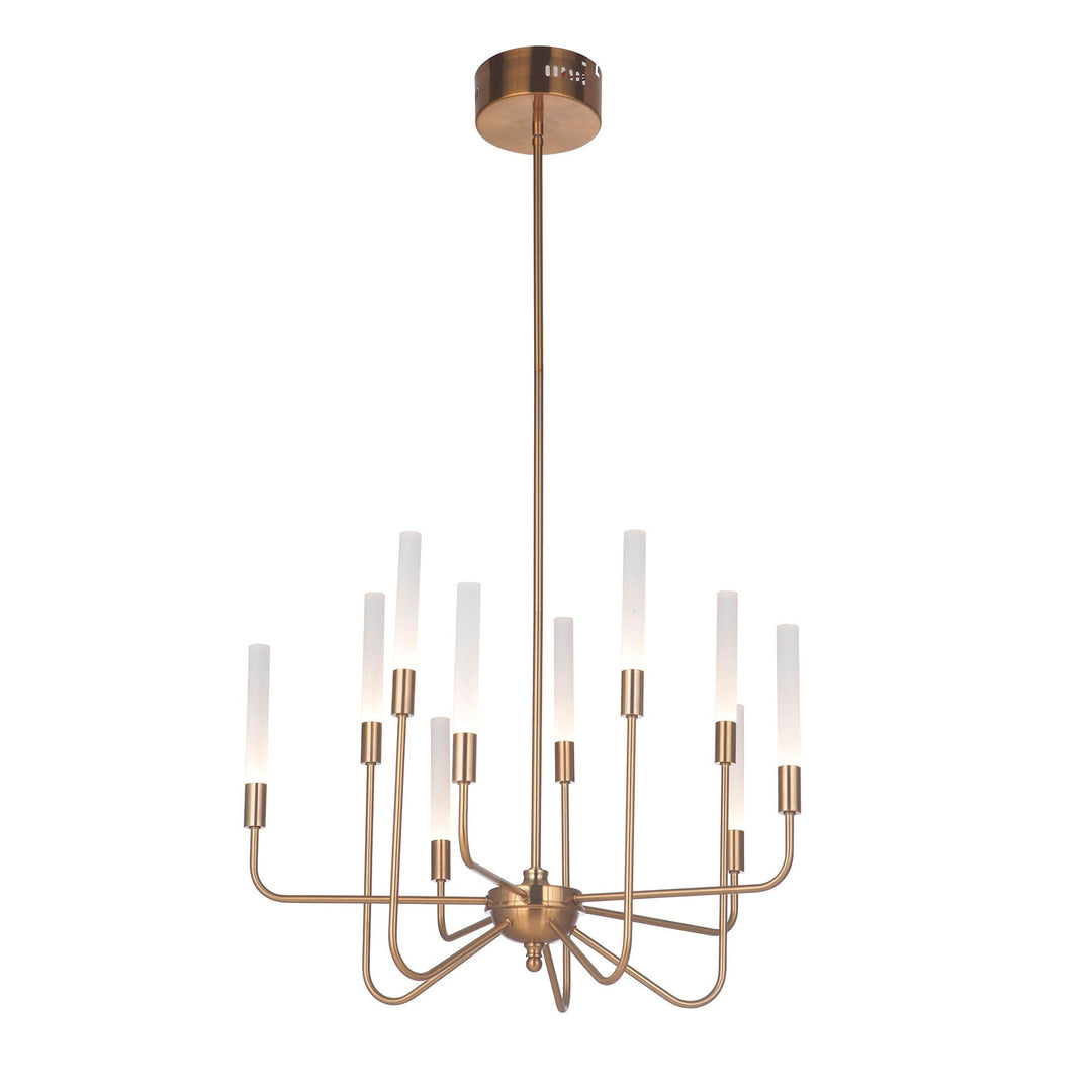 Valdi 10 Light LED Chandelier in Satin Brass CRAFTMADE