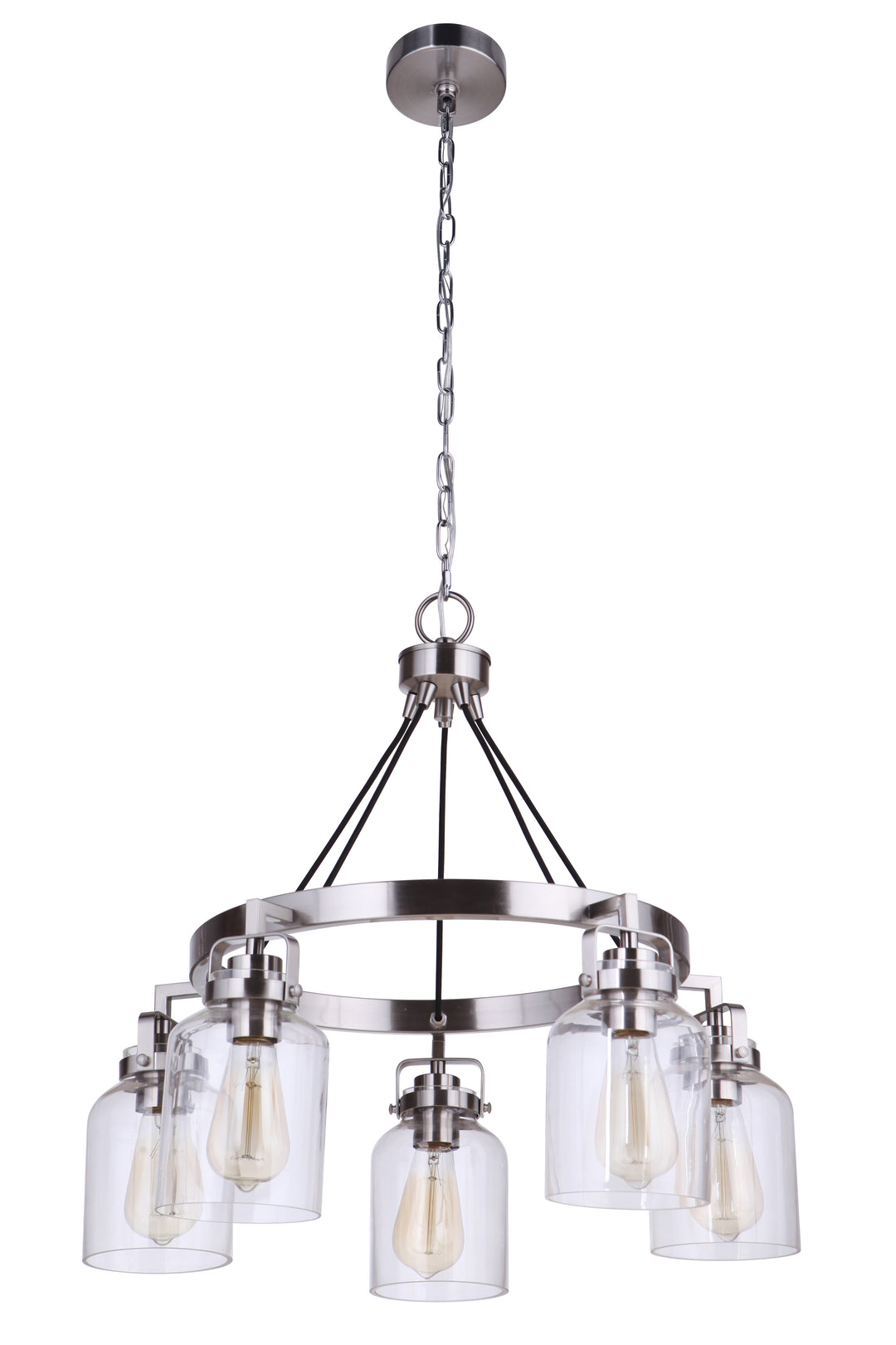 Foxwood 5 Light Chandelier in Brushed Polished Nickel CRAFTMADE