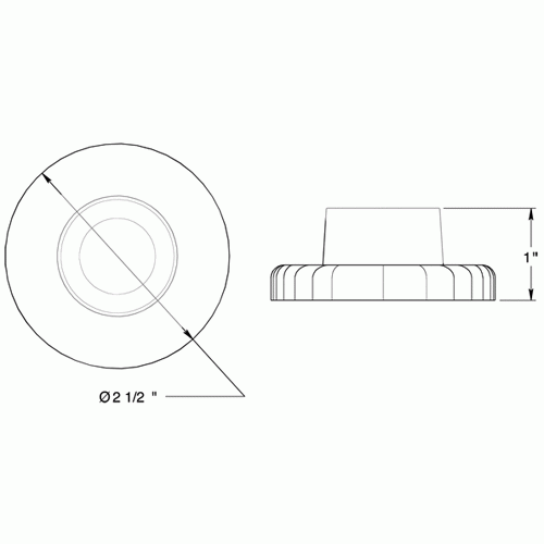 Concave Wall Door Hold / Door Stop (Brushed Nickel Finish) DELTANA