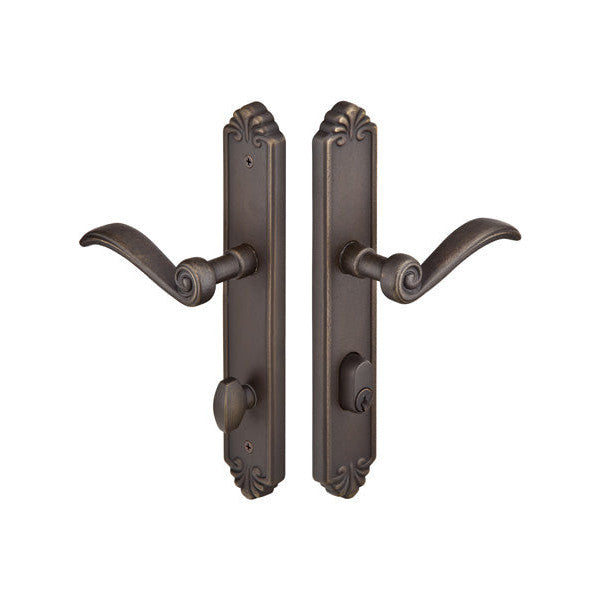 Solid Brass Tuscany Keyed Style Multi Point Lock Trim (Medium Bronze Finish) EMTEK
